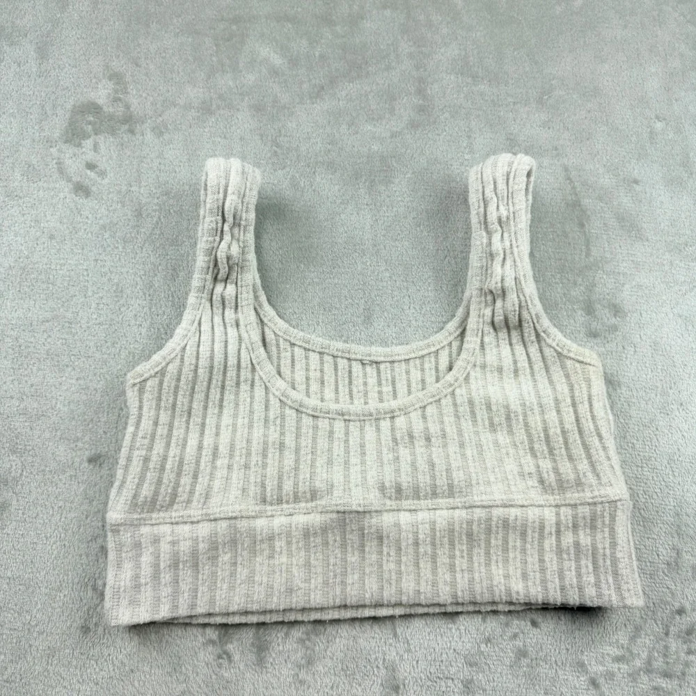 Altar'd State Intimates Ribbed Bralette Crop Top Gray Women's Small RT2495-1AS